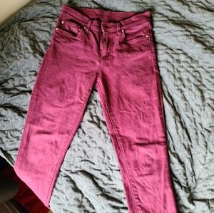 Lolë burgundy skinny jeans. Size 26.